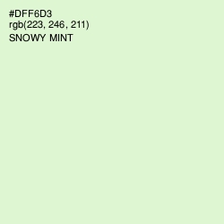 #DFF6D3 - Snowy Mint Color Image